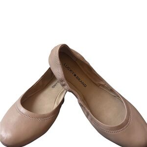 Lucky Brand Blush Pink/ beige Leather Ballet Flats